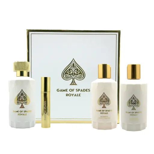 [GAMEROYSET]  JO MILANO GAME OF SPADES ROYALE 3.4 OZ PARFUM 4 GIFT SET UNISEX