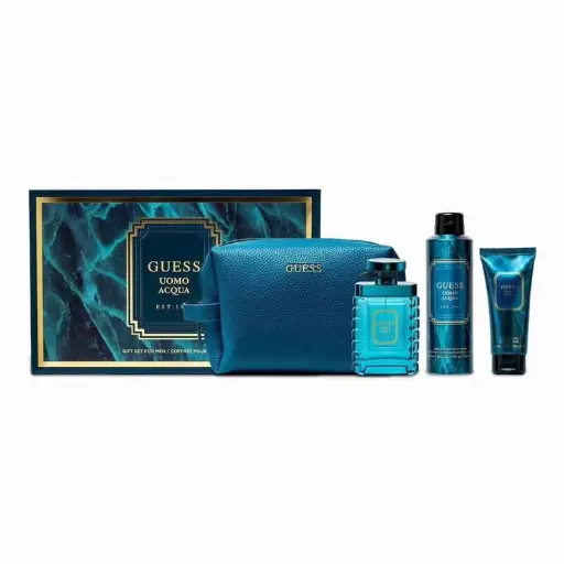 Guess Uomo Acqua 3.4 oz EDT 4 Piece Gift